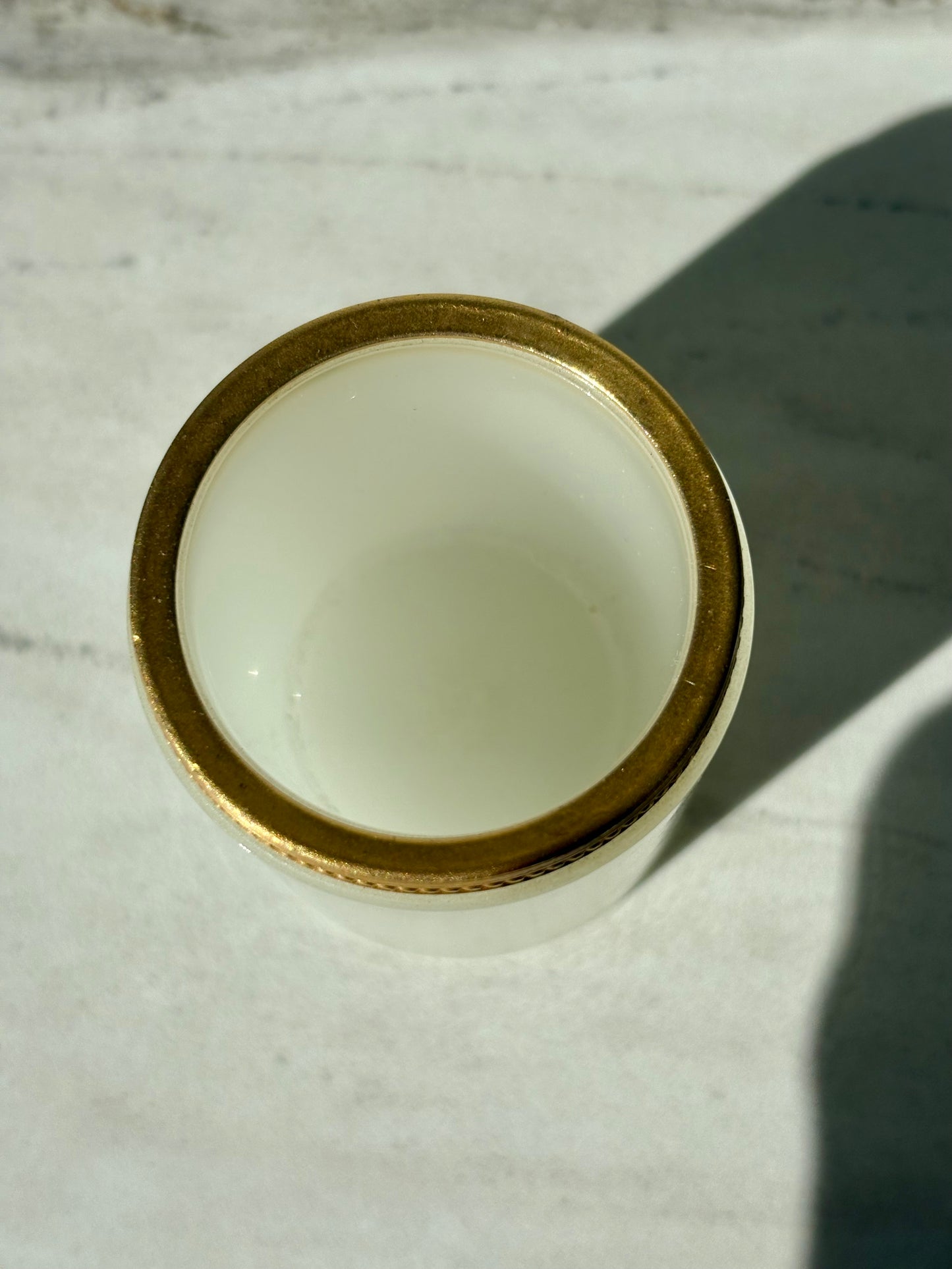 White Opaline Cup
