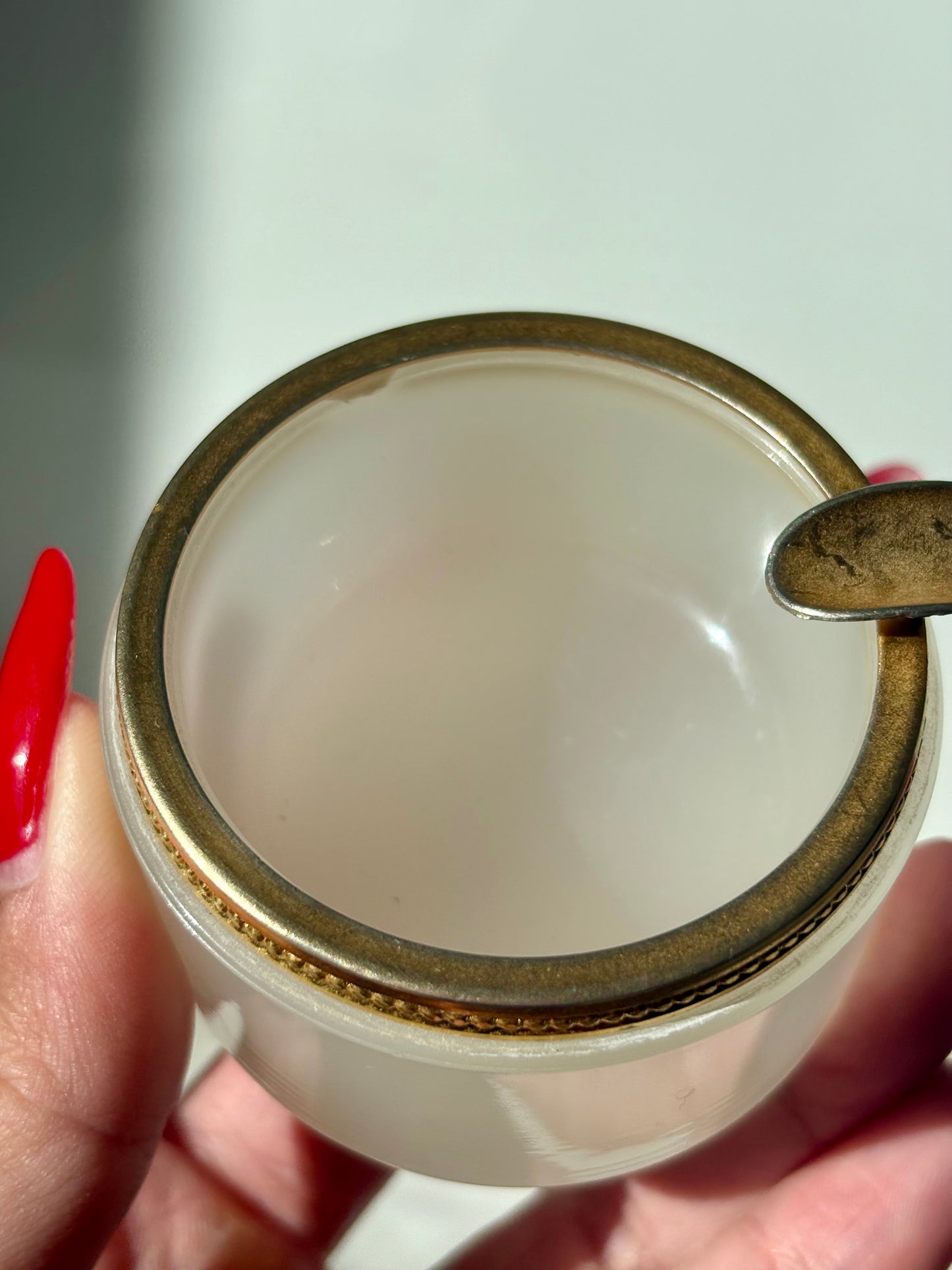 White Opaline Ashtray