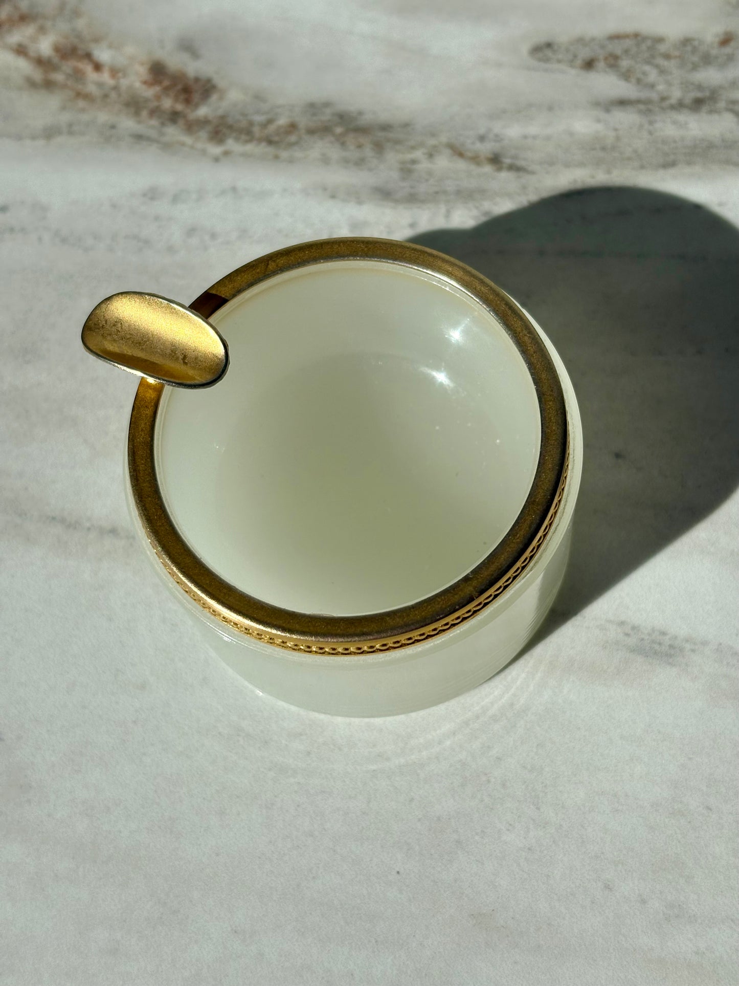 White Opaline Ashtray