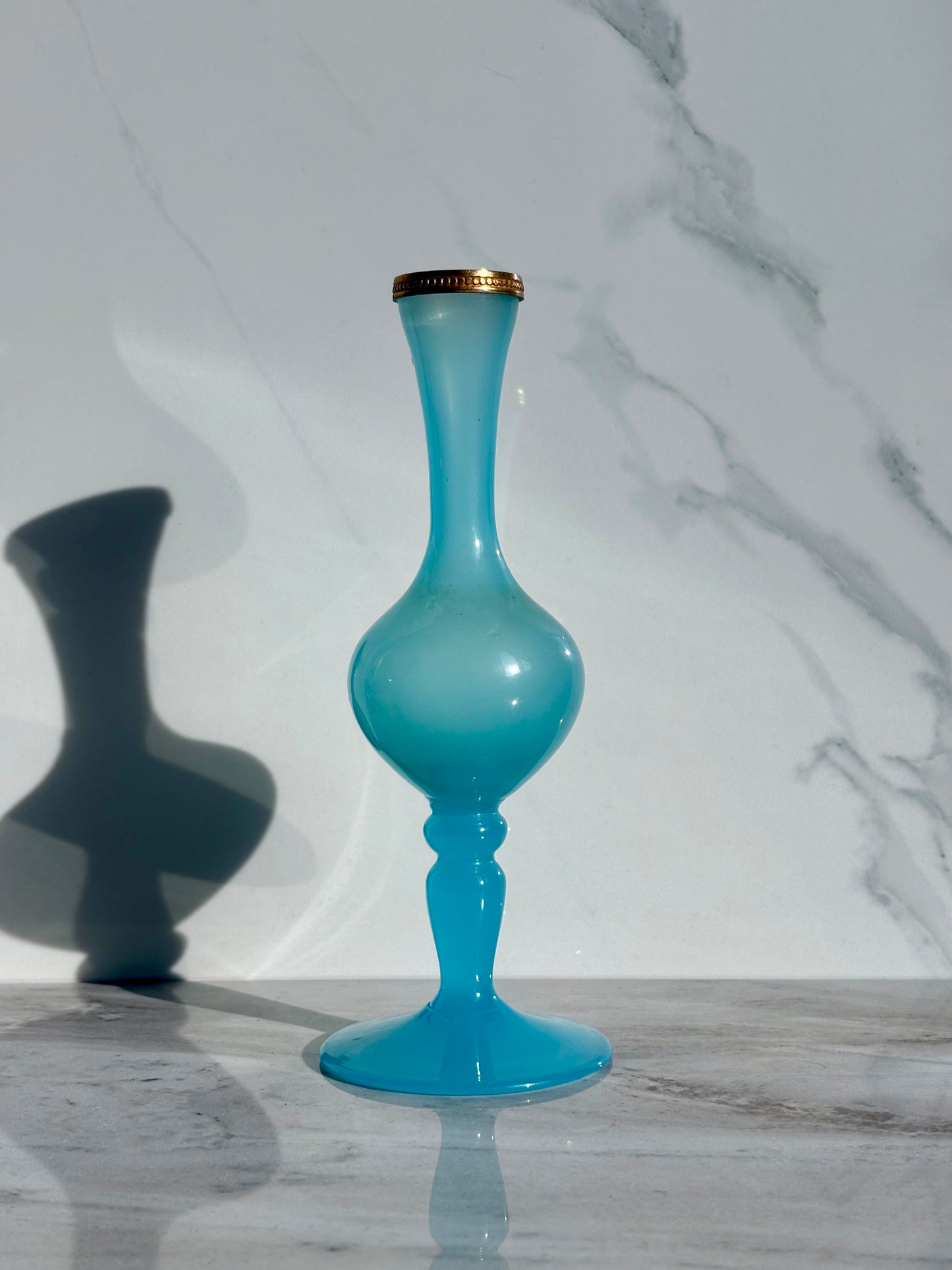 Blue Opaline Vase
