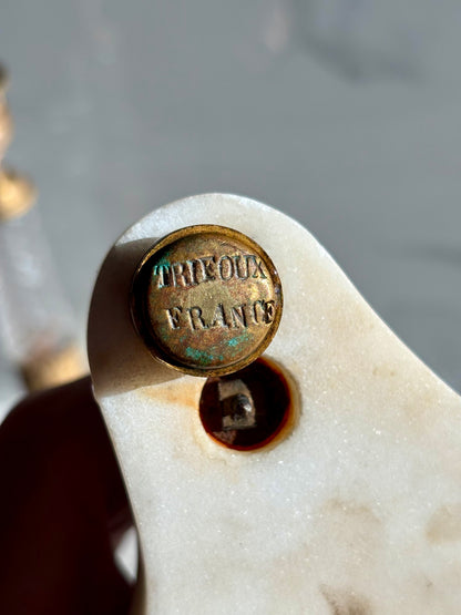 Crystal Bronze Footed Candlesticks