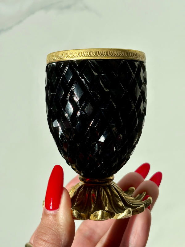 Black Quilted Opaline Cup