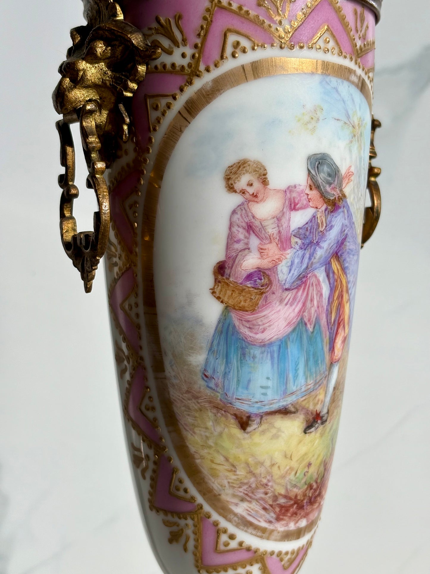 Pink Sevres Urn